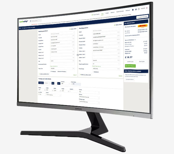 Webship on Samsung Curved Monitor